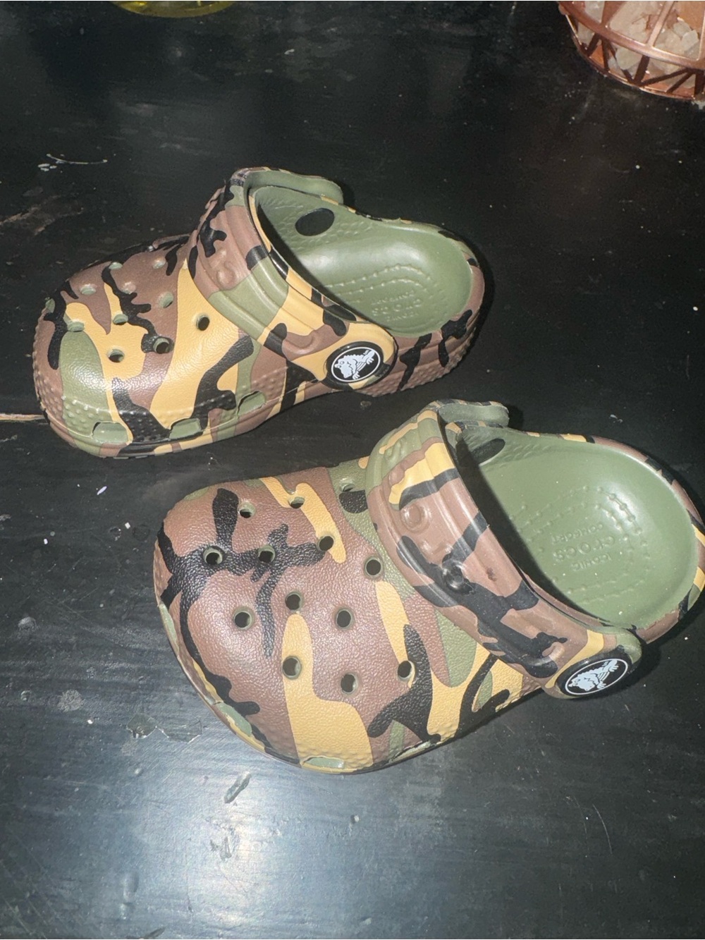 Crocs Kids Classic Clog Camo Camouflage Green Brown Size C4